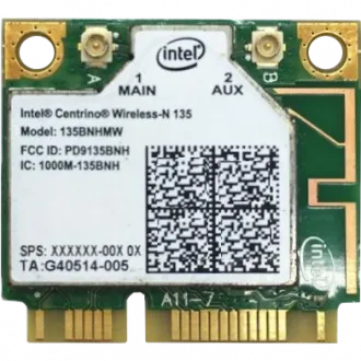 An image of a Intel® Centrino® Wireless-N 135 WiFi Network using the PCIe mini interface.